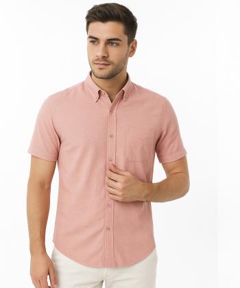 پیراهن آستین کوتاه مردانه آروما مدل 13902003