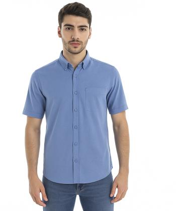 پیراهن آستین کوتاه مردانه آروما مدل 13902003