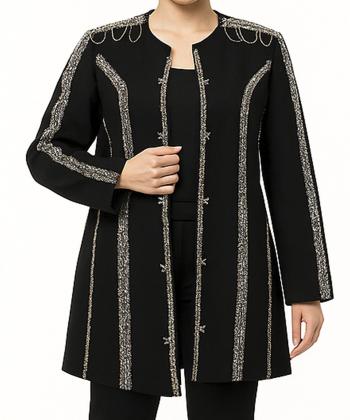 مانتو مجلسی کوتاه زنانه بوکان مدل 4058