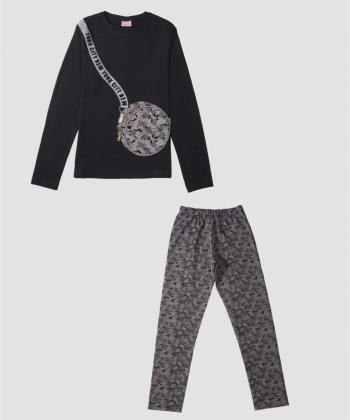 ست تیشرت و شلوار دخترانه بانی نو طرح نیویورک