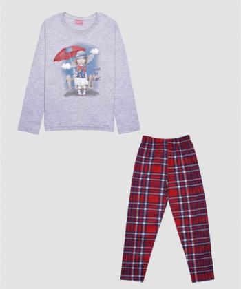 ست تیشرت و شلوار دخترانه باني نو طرح دختر نشسته