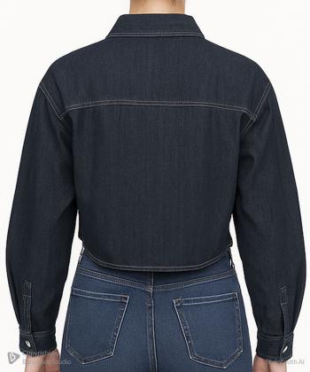 شومیز آستین بلند جين زنانه ادورا كد 15251140