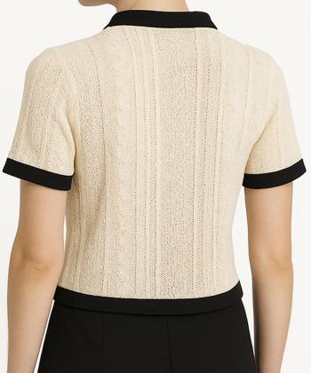 شومیز نخی آستین کوتاه زنانه ماهو مدل 223000