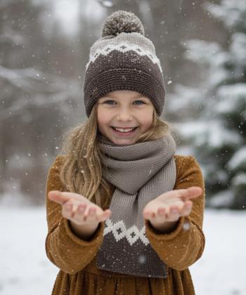 دستكش و كلاه دخترانه ملورينا كد 42112