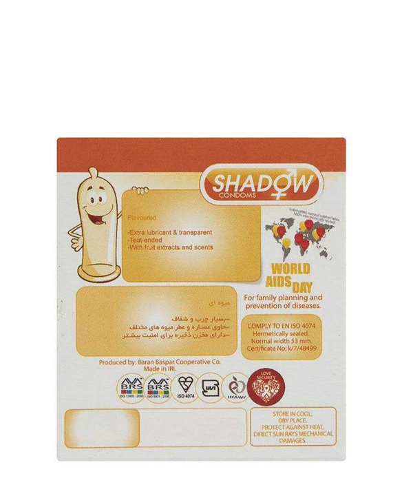 کاندوم میوه‌ای شدو Shadow مدل Flavoured بسته 3 عددی