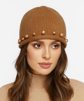 كلاه لبه مرواريد زنانه نوولاشال كد 66117