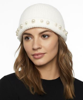 كلاه لبه مرواريد زنانه نوولاشال كد 66117