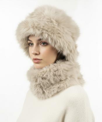 ست كلاه و خز گردني زنانه نارين مد كد 871