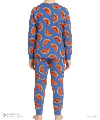 ست تیشرت و شلوار نخی دخترانه بانی نو مدل کرومی