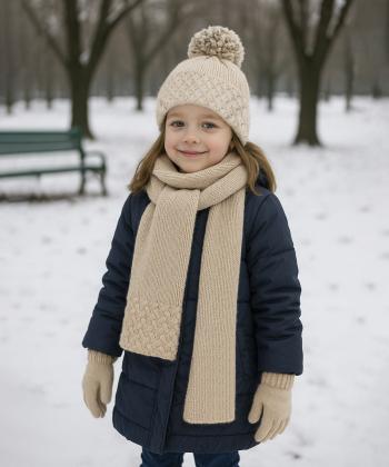 دستكش و كلاه دخترانه ملورينا كد 42110