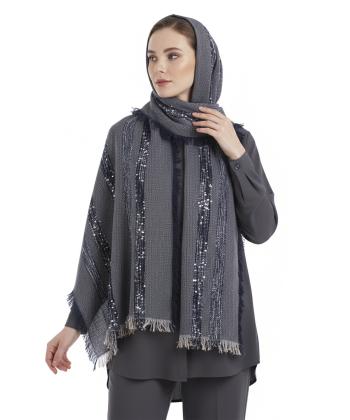 شال نخي پاييزه زنانه نوولاشال كد 55295