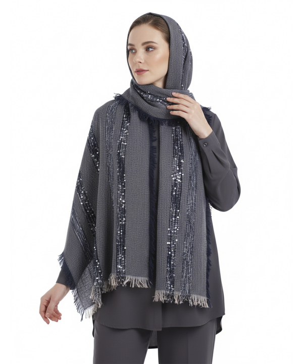 شال نخي پاييزه زنانه نوولاشال كد 55295