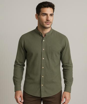 پيراهن آستين بلند لينن مردانه فريولي كد 11125