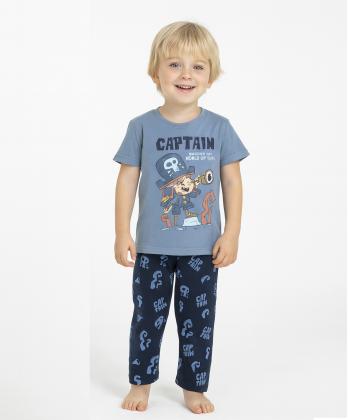 ست تیشرت و شلوار نخی پسرانه سه دو مدل 5SK37NT2101