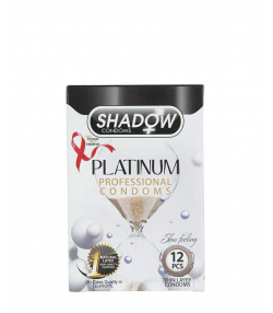 کاندوم تاخیری و خاردار شدو Shadow مدل Platinum بسته 12 عددی