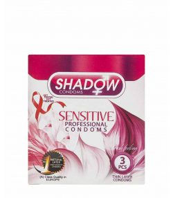 کاندوم بسیار نازک شدو Shadow مدل Sensitive بسته 3 عددی