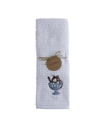 حوله آشپزخانه لوما مدل وافل با گلدوزی بستنی