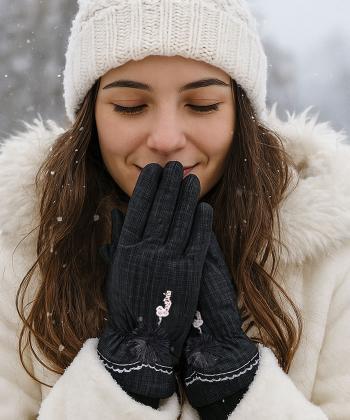 دستكش برف دخترانه بالون كد GL28