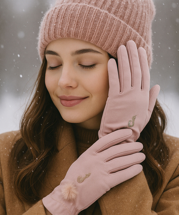 دستكش برف دخترانه بالون كد GL28