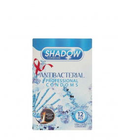 کاندوم ضد قارچ و باکتری شدو Shadow مدل Anti bacterial بسته 12 عددی