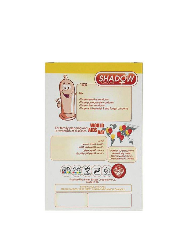 کاندوم تنگ‌کننده شدو Shadow مدل Mix بسته 12 عددی