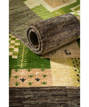 فرش دستباف قشقایی سبز ذوالانواری کد 4286