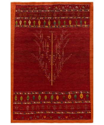 فرش دستباف کشکولی بافت ذوالانواری قرمز 2890