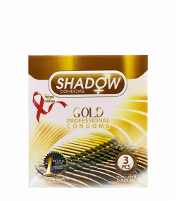 کاندوم خاردار تاخیری شدو Shadow مدل Gold بسته 3 عددی