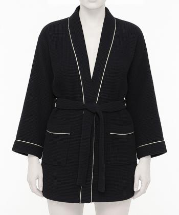 حوله تن پوش لوما مدل یقه آرشال وافل مغزی دوزی