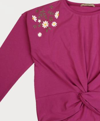 تیشرت آستین بلند دخترانه پيانو مدل 1820