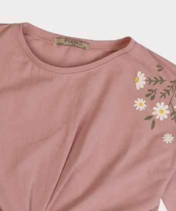 تیشرت آستین بلند دخترانه پیانو مدل 1821