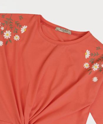 تیشرت آستین بلند دخترانه پیانو مدل 1821