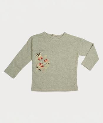 تیشرت آستین بلند دخترانه پیانو مدل 1824