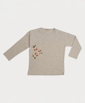 تیشرت آستین بلند دخترانه پیانو مدل 1824