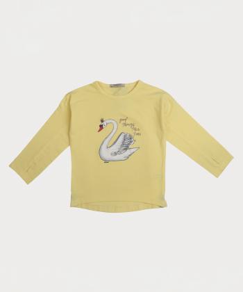 ست تیشرت و شلوار نخی دخترانه پیانو مدل 1856