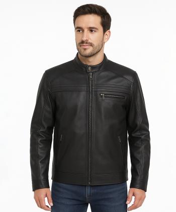 کت مردانه چرم طبیعی نوین چرم مدل 4010