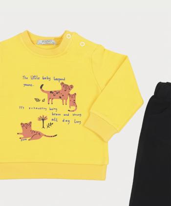 تيشرت آستين بلند و شلوار پسرانه پيانو كد 11008