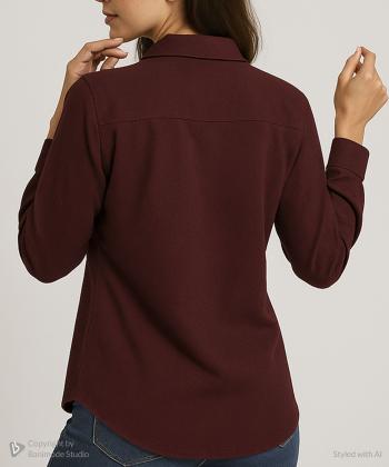 شومیز نخی آستین بلند زنانه تولیکا مدل 33018