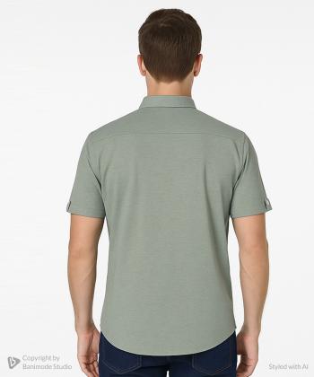 پيراهن آستين كوتاه مردانه برند پي لس كد AM4511