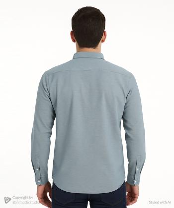 پيراهن آستين بلند مردانه سايز بزرگ برند پي لس كد AM4490