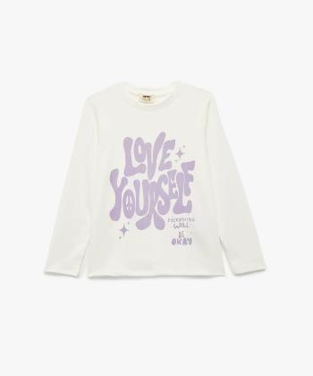 تیشرت آستین بلند دخترانه کوتون کد 6WKG10031AK