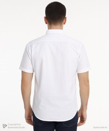 پيراهن آستين كوتاه مردانه برند پي لس كد AM4503