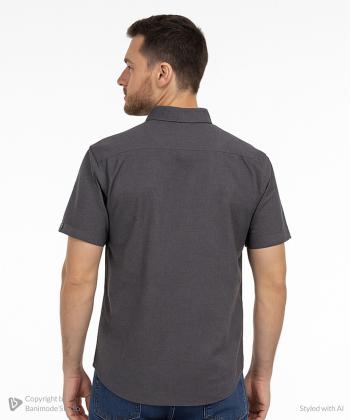 پيراهن آستين كوتاه مردانه برند پي لس كد AM4512