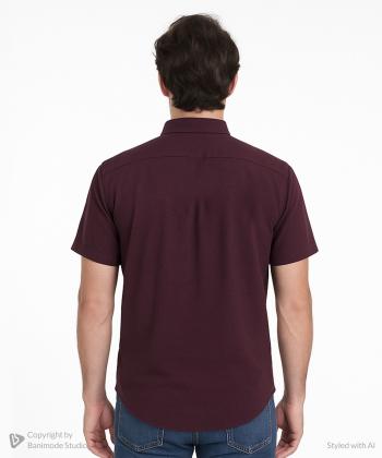 پيراهن آستين كوتاه مردانه برند پي لس كد AM4506