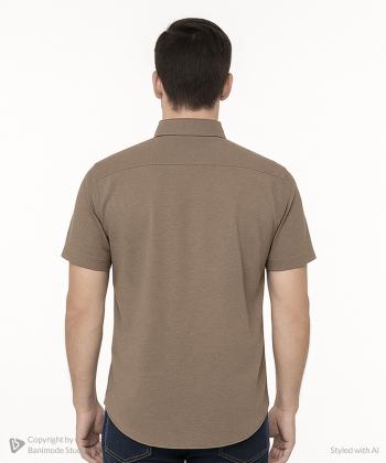 پيراهن آستين كوتاه مردانه برند پي لس كد AM4506