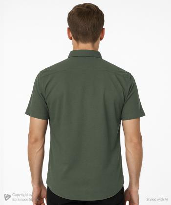 پيراهن آستين كوتاه مردانه برند پي لس كد AM4511