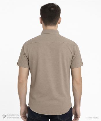 پيراهن آستين كوتاه مردانه برند پي لس كد AM4512