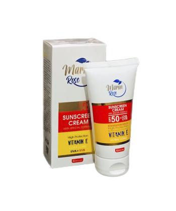 کرم ضد آفتاب رنگی با SPF50 مناسب انواع پوست مارین رز حجم 50 میلی لیتر