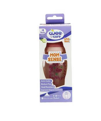 شيشه شير پروپيلن دهانه عريض وي كر مدل MomSense حجم300ميلي ليتر كد B324