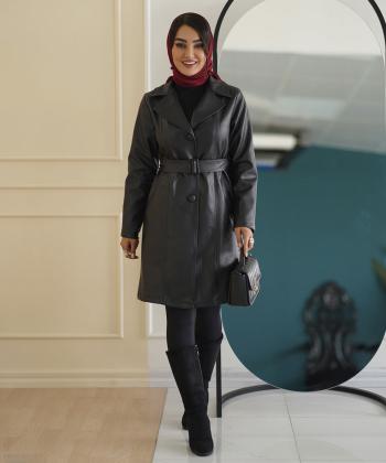 پالتو چرم زنانه السانا Elsana كد 2350